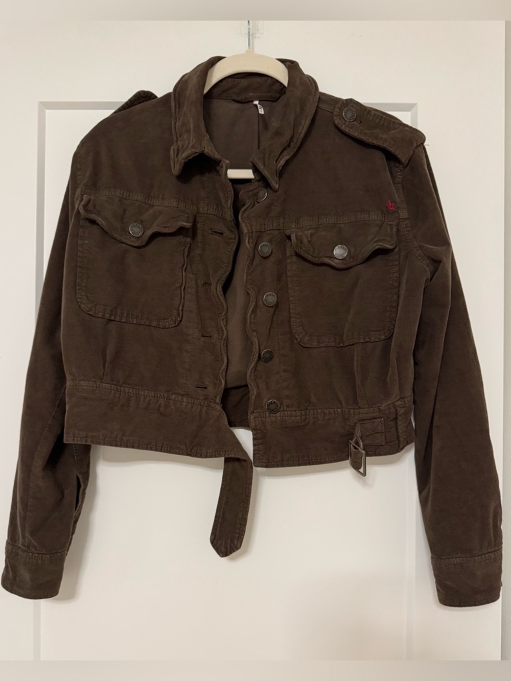 Free People Brown Cropped Corduroy Jacket - Picture 2 of 5